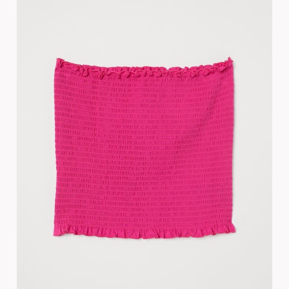 H&M Hot Pink Smocked Tube Top 💗